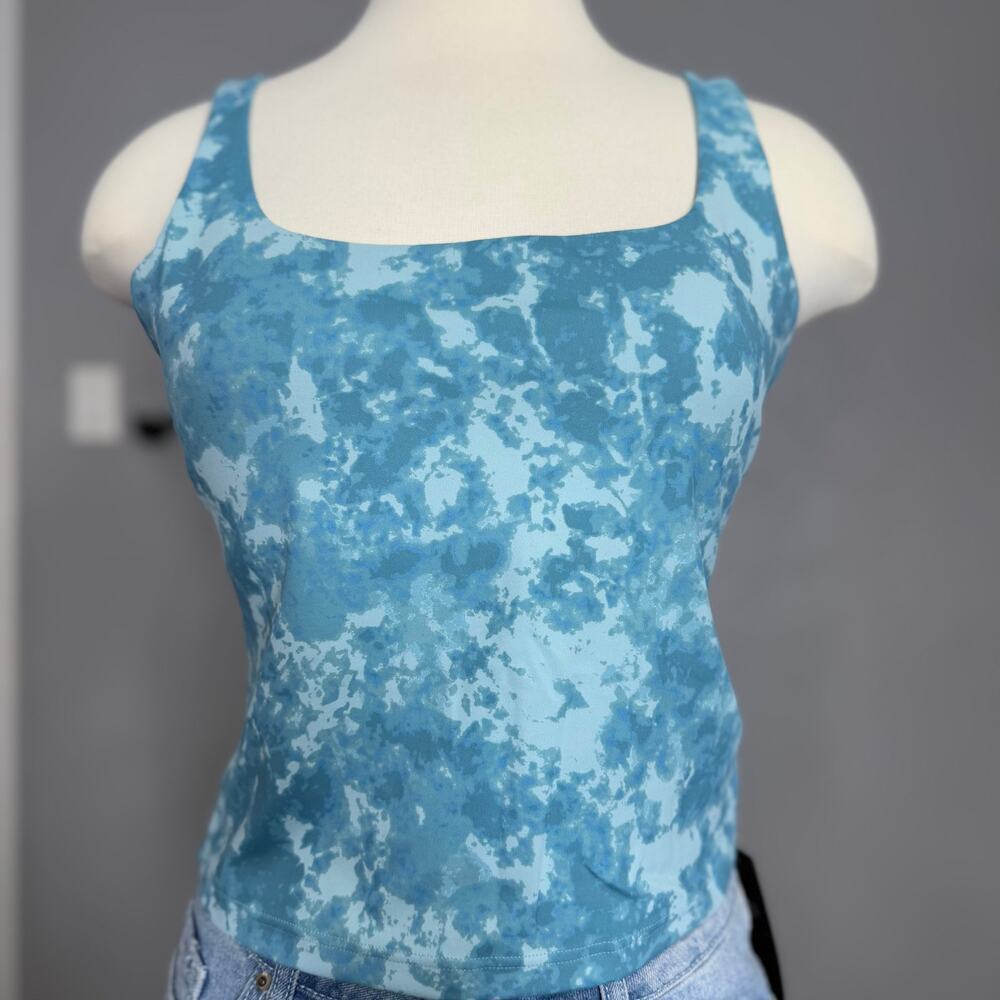 Fabletics PureLuxe Built-In Bra Tank, Terry Tie Dye, M